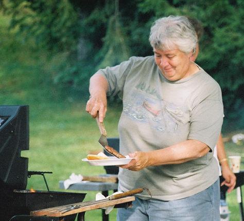 Sue tests the Block Party food quality