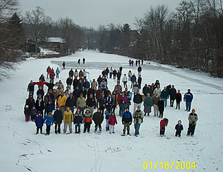 Skating on the Mill River, 2004