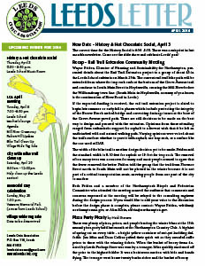 Leeds Civic Association newsletter, April 2014