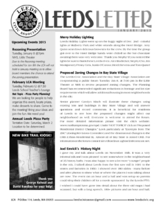 Leeds Civic Association newsletter, January 2013