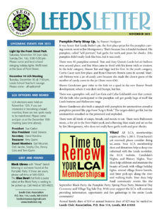 Leeds Civic Association newsletter, November 2013