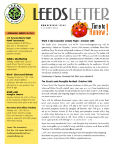 Leeds Civic Association newsletter, October 2013